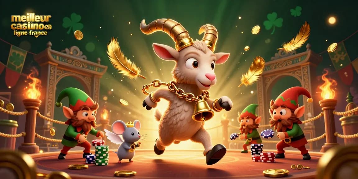 Découvrez le meilleur casino en ligne France avec cette illustration festive de personnages de casino animés.