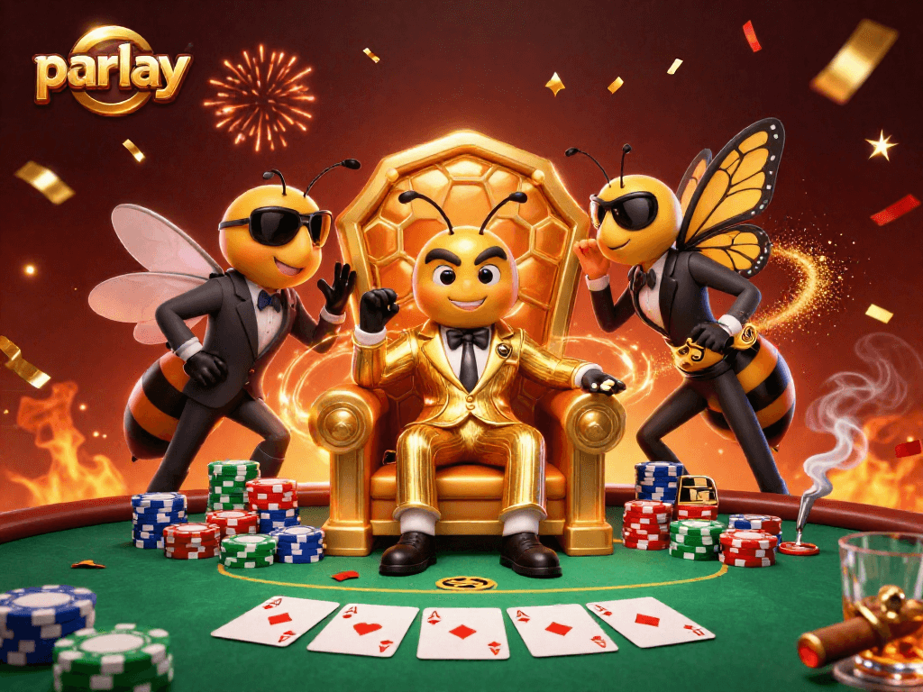 Engage with parlay betting in this vibrant 3D illustration showcasing a dynamic casino scene.