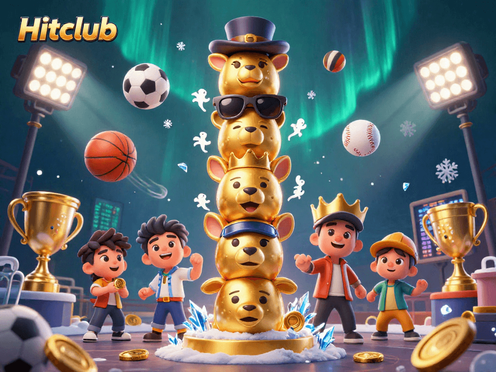 Engage with Hitclub's thrilling sports betting experience featuring lively characters and dynamic elements.
