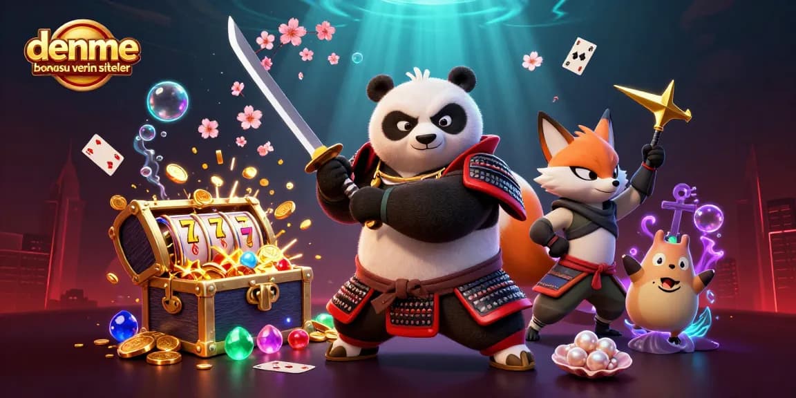 Experience excitement with deneme bonusu veren siteler as the heroic panda samurai and ninja fox unveil winning gambling elements.