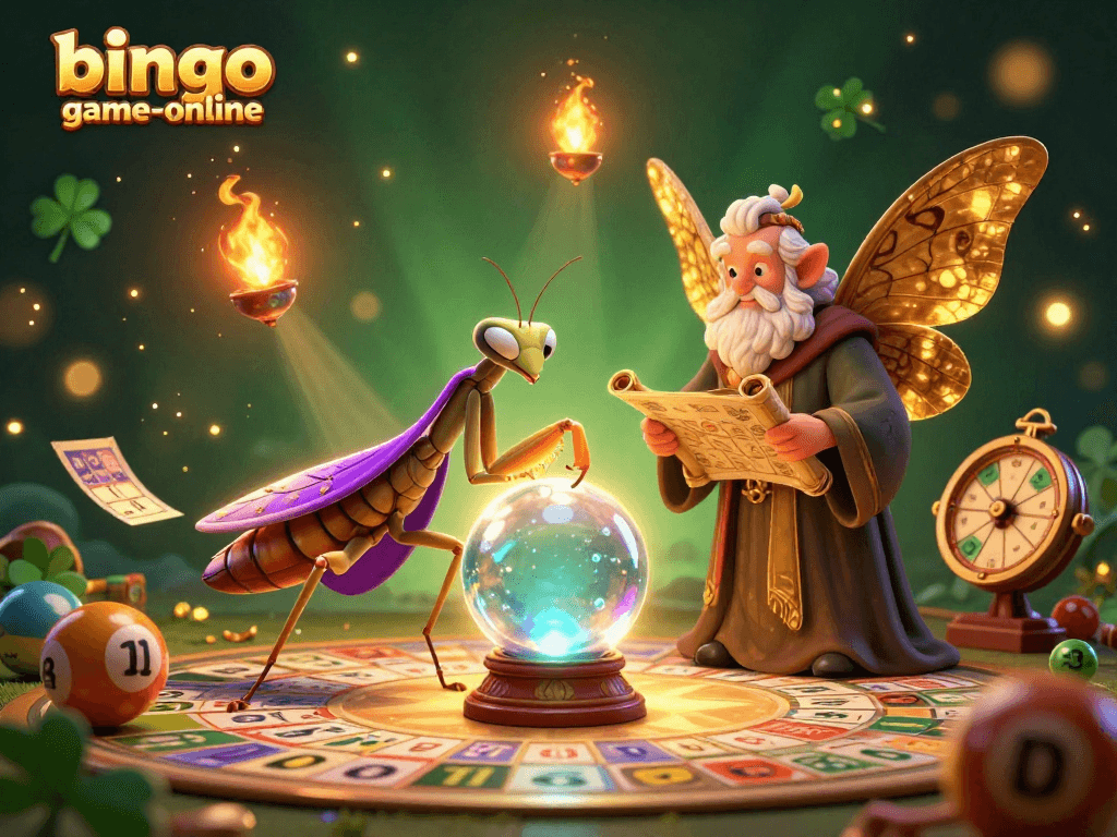 Play bingo-game-online with dynamic bingo cards and enchanting characters in a vibrant setting.