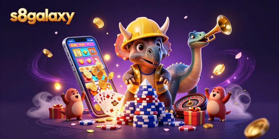 S8galaxy enhances winning strategies with a dynamic casino scene featuring vibrant gaming elements