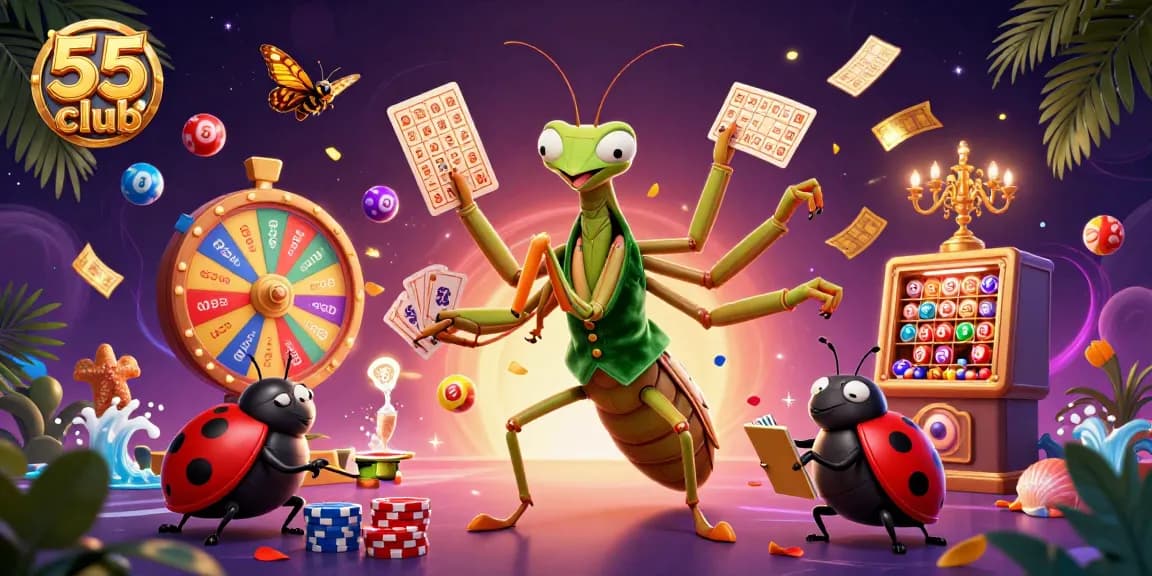 Experience thrilling games at 55 club with vibrant lotteries, bingo, and engaging casino elements.
