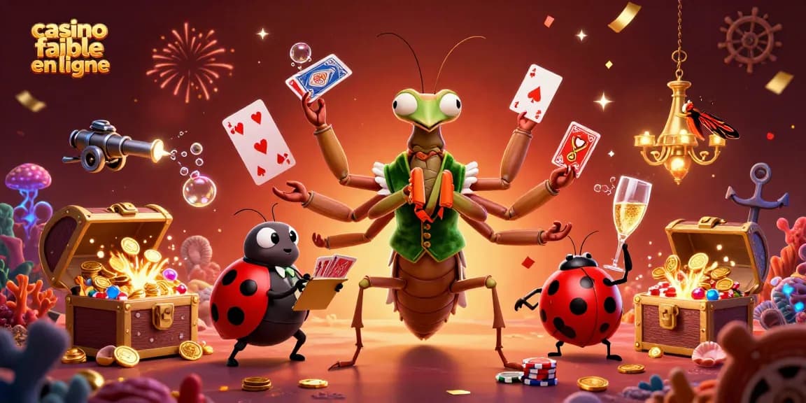Rejoignez le spectacle avec un casino fiable en ligne illustré par des personnages animés et des joyaux lumineux.