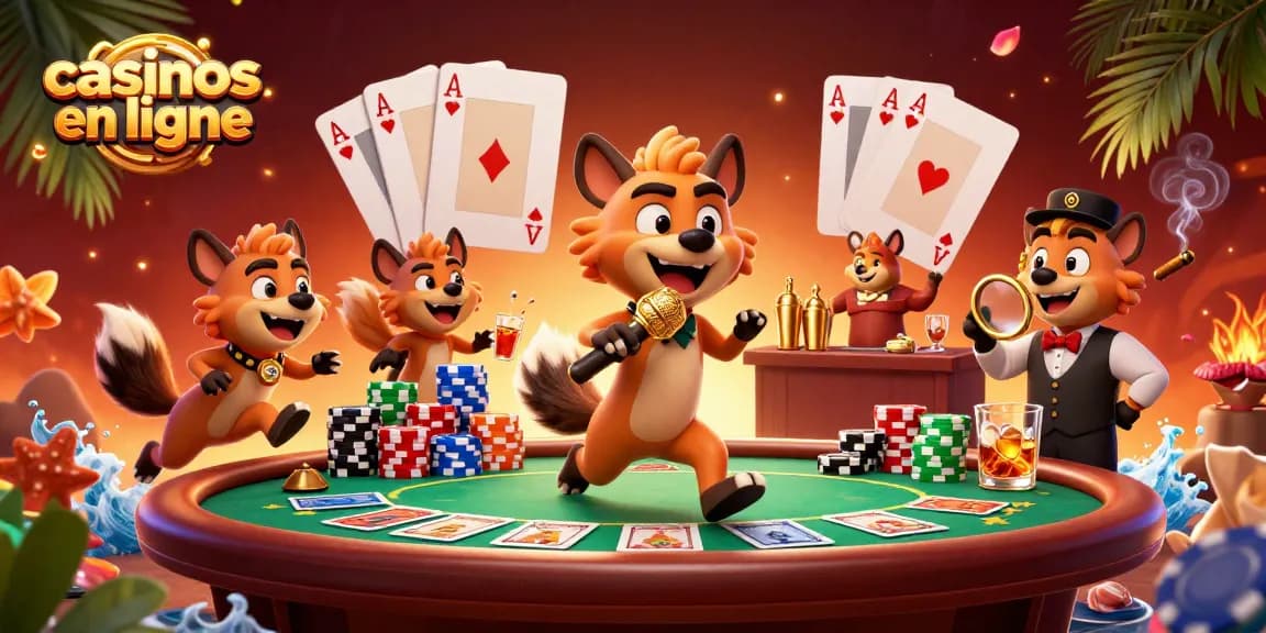Venez découvrir les casinos en ligne animés par des hyènes hilarantes dans une scène festive unique.