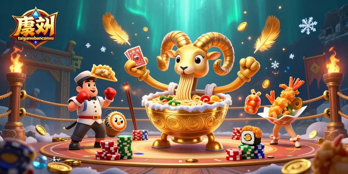 Experience thrilling action with taigamebancaanxu's vibrant casino scene full of colorful characters and game elements.