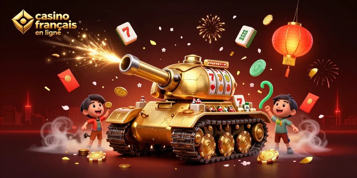 Gagnez avec le casino français en ligne, en jouant sur un tank doré doté de mini jeux de casino.