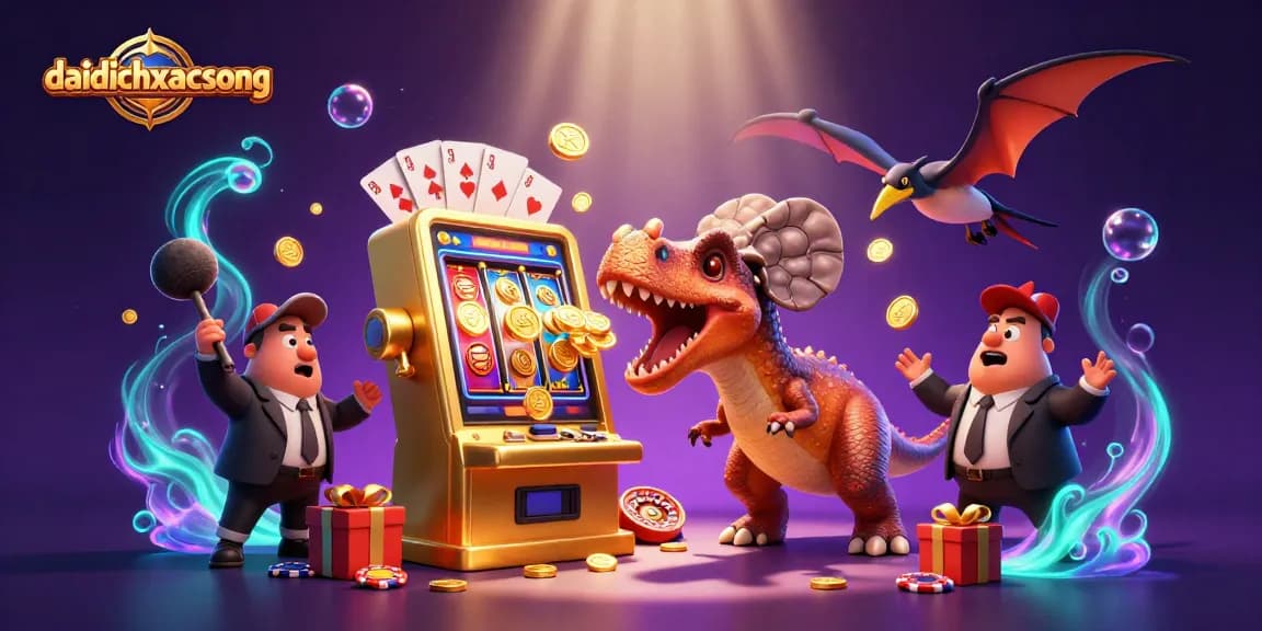 daidichxacsong transforms the casino scene as 3D cartoon characters engage in a jackpot chase.
