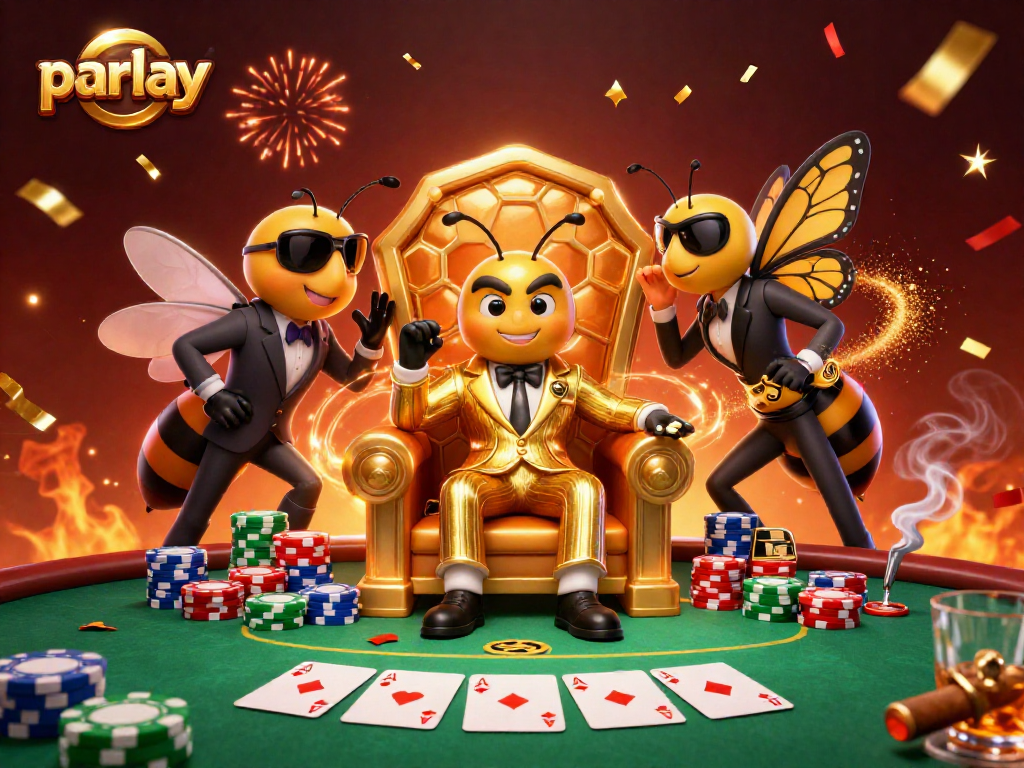 Engage with parlay betting in this vibrant 3D illustration showcasing a dynamic casino scene.