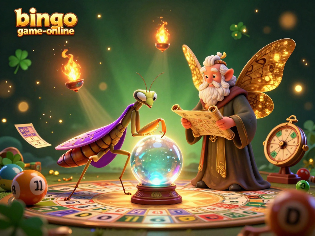 Play bingo-game-online with dynamic bingo cards and enchanting characters in a vibrant setting.