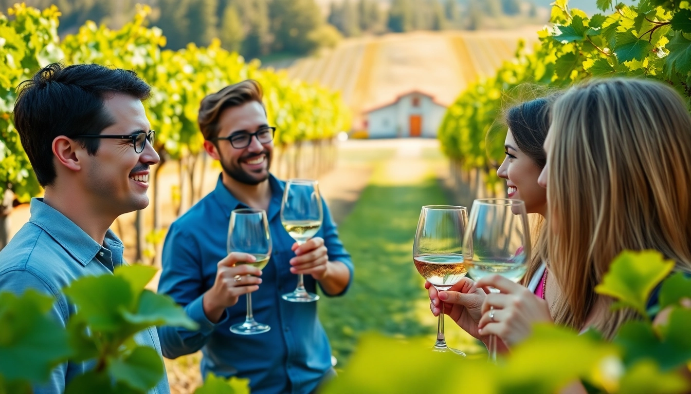 Experience a delightful wine tour from sacramento with a group savoring tastings amidst beautiful vineyards.