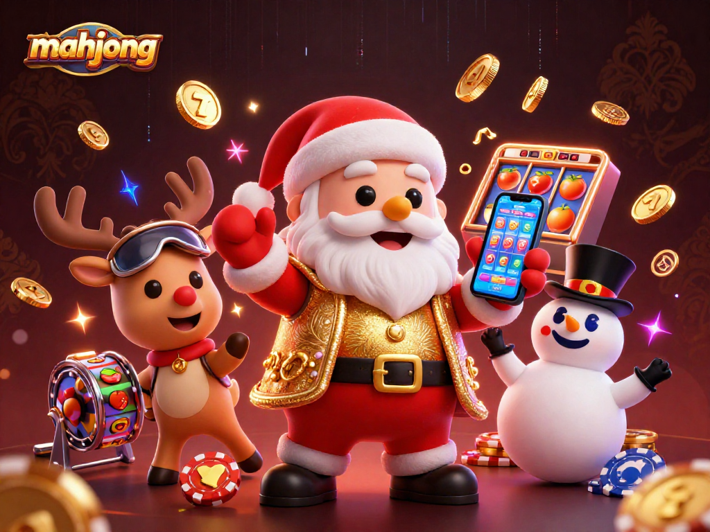 Spin the mahjong slot reels with festive characters and casino elements in a vibrant 3D scene.
