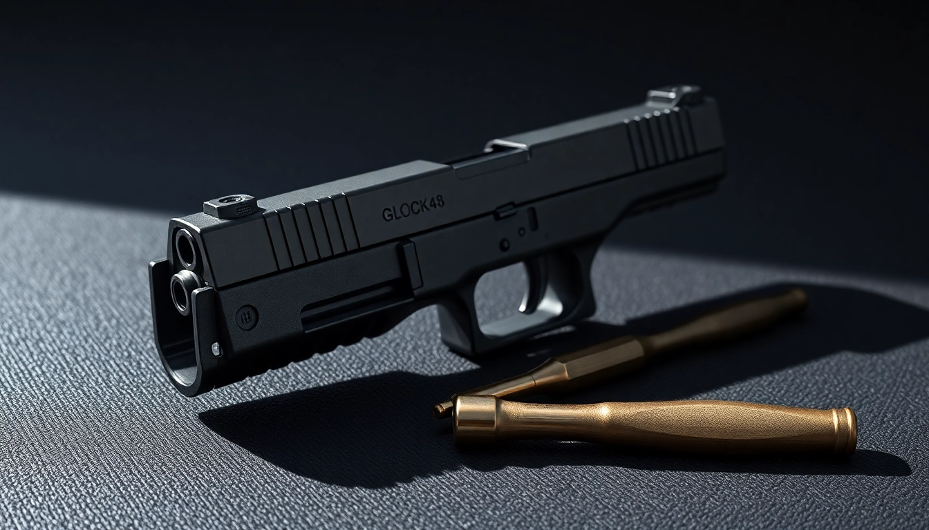 Showcasing the glock 48 mos slide complete with sleek design and precision craftsmanship.