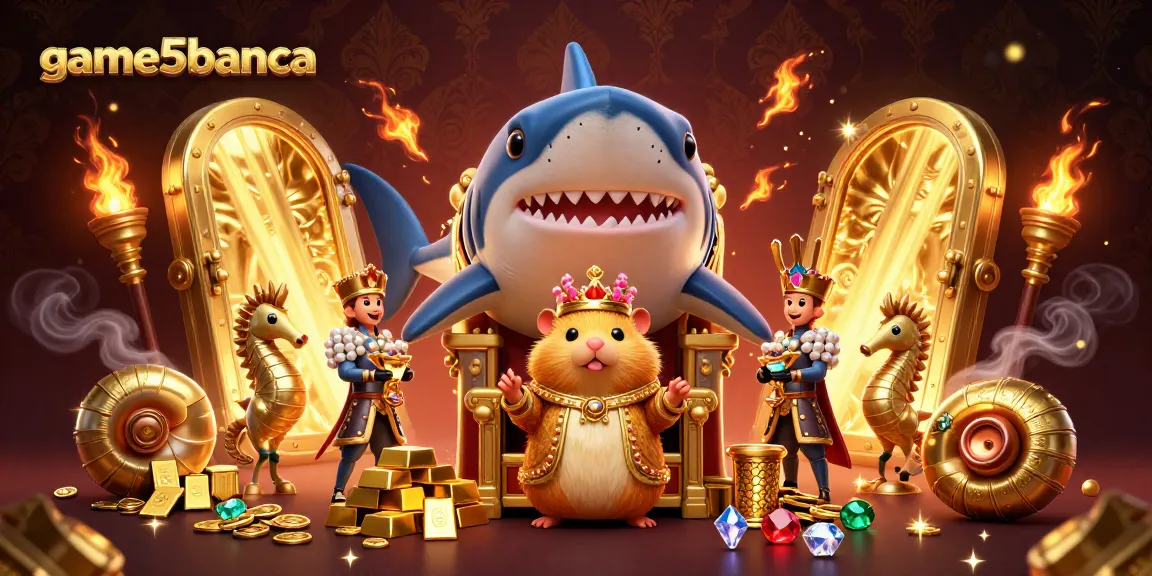 Game5banca showcases vibrant 3D fantasy characters and treasure, capturing underwater casino excitement.