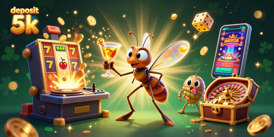 Unleash the excitement of deposit 5k with vibrant casino elements and rich colors.