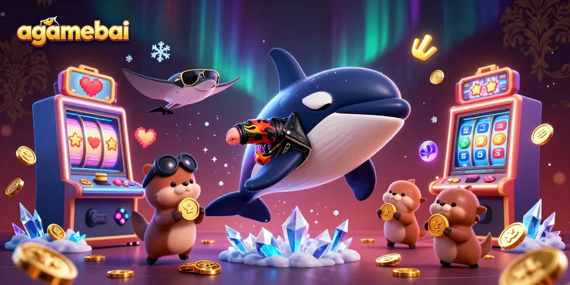 Experience the excitement of agamebai while winning coins with playful characters in a vibrant casino scene.