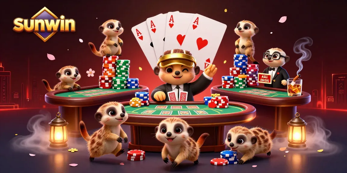 Experience the excitement at sunwin’s meerkat-operated casino with vibrant poker action and fun characters.