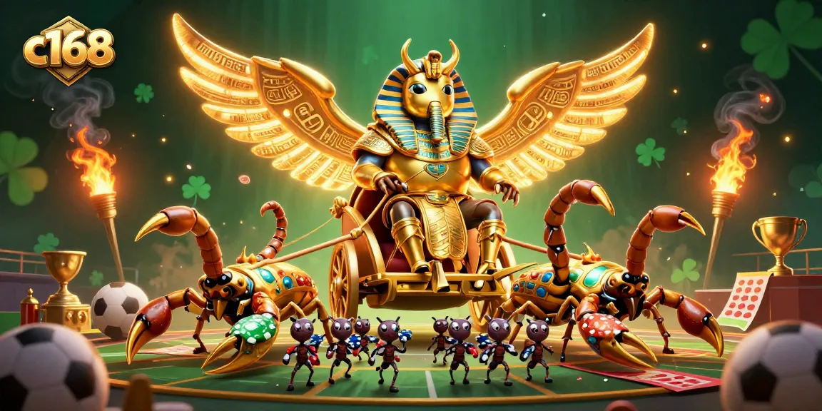 c168 betting excitement featured in a vibrant 3D casino illustration showcasing dynamic sports elements