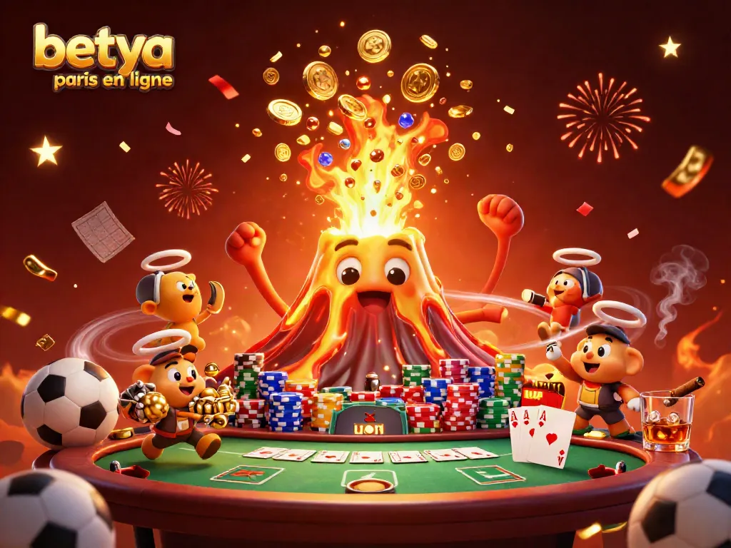 Experience the thrill of betting at betya paris en ligne with dynamic sports elements and a celebration of wins.