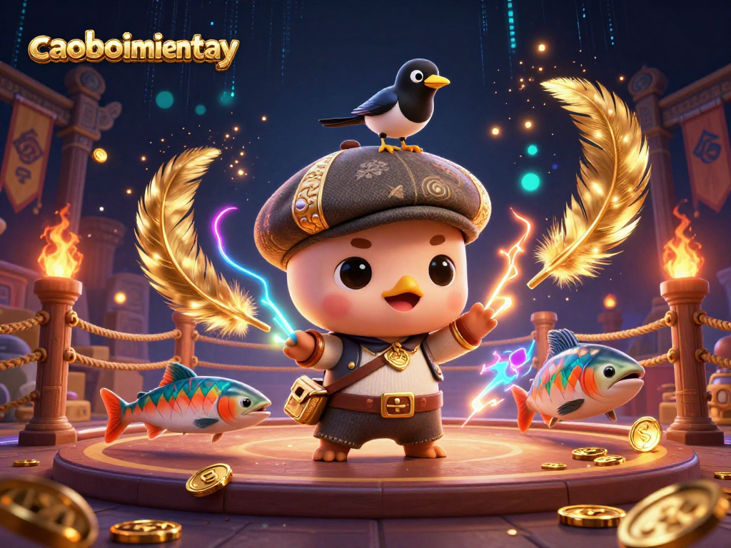 Engage in thrilling gameplay at caoboimientay with a colorful action-packed scene featuring dynamic casino elements.