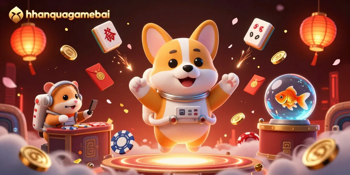Experience thrilling gameplay at nhanquagamebai with a dynamic 3D illustration depicting a vibrant casino scene.