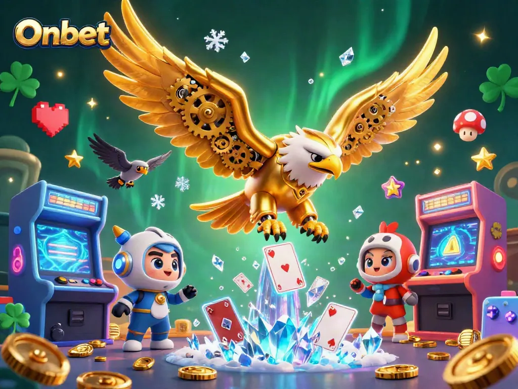 Win big with Onbet in an action-packed casino adventure filled with vibrant gaming elements.