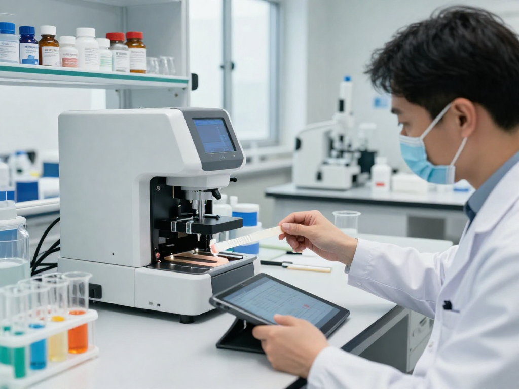 TB 500 Benefits illustrated in a modern lab with scientists analyzing precision compounds.