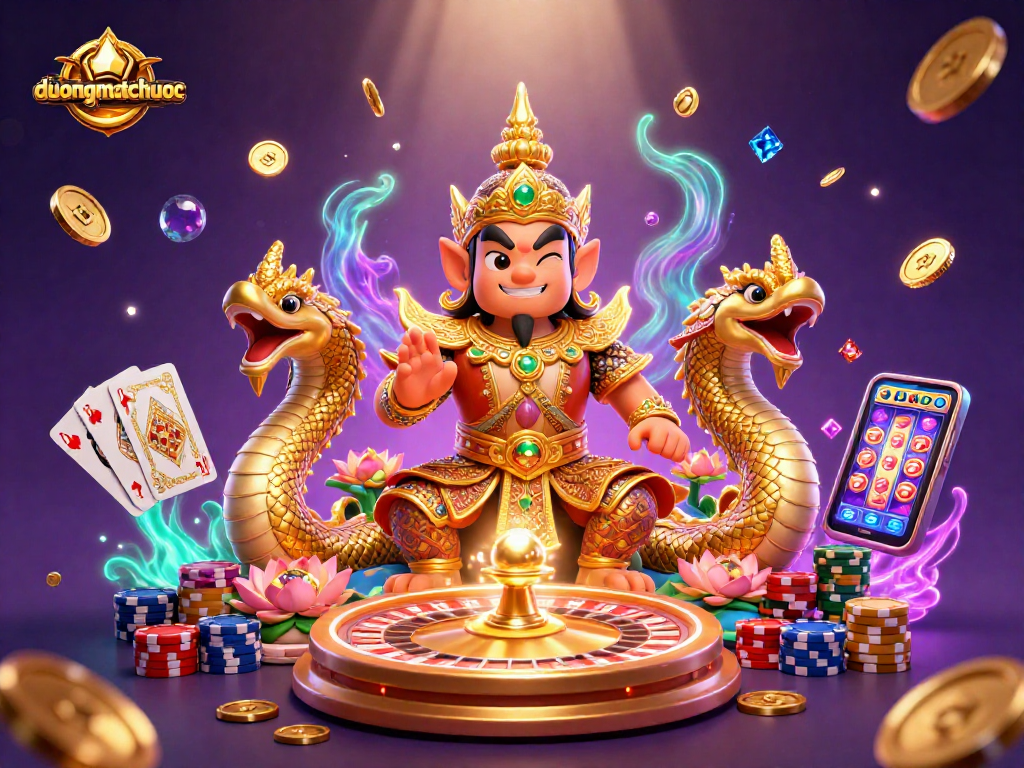 Engage with duongmatchuoc and enjoy dynamic gameplay featuring vibrant characters and casino elements.