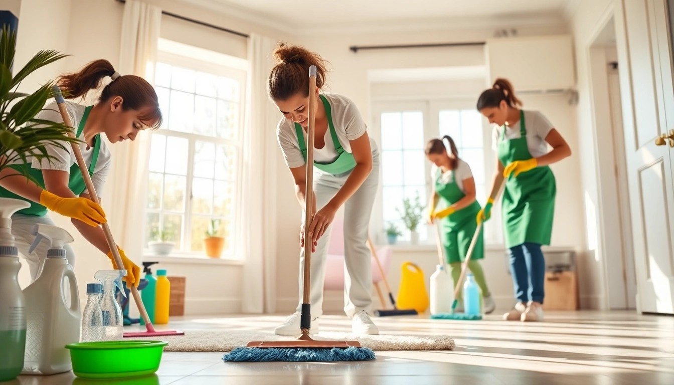 Efficient bond cleaning brisbane team at work showcasing spotless home results.