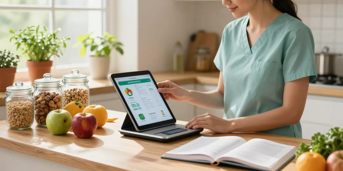 Discover the best calorie tracking app while measuring fresh ingredients for a healthy meal.