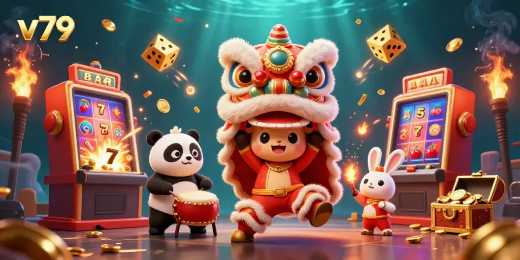 Experience the vibrant world of v79 casino games with dynamic characters and thrilling jackpot elements.