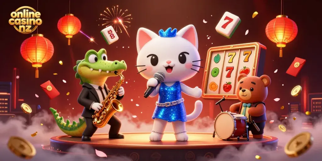 Experience the excitement of online casino nz with vibrant characters and dynamic game elements.
