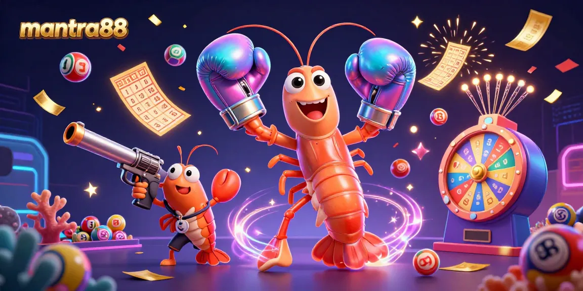 Experience exhilarating wins at mantra88 with a captivating 3D casino scene featuring vibrant lottery elements